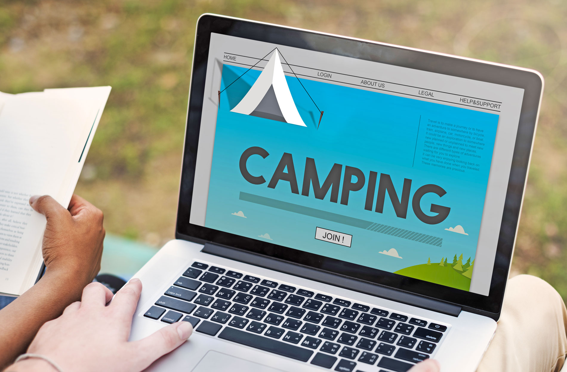 ordinateur booking camping