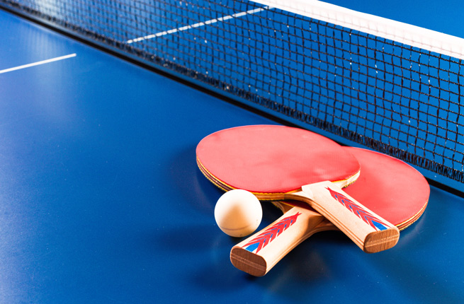 ping pong raquettes balle filet